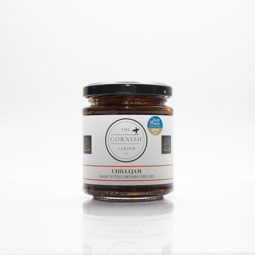 Cornish chillies are used in this jar of chilli jam made in Cornwall